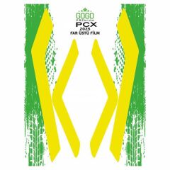 HONDA PCX 2025 UYUMLU FAR ÜSTÜ FİLM SARI