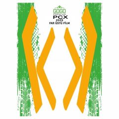 HONDA PCX 2025 UYUMLU FAR ÜSTÜ FİLM TURUNCU