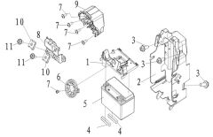 VOGE SR4 MAXİ 350 AKÜ KUTUSU BRAKET 1