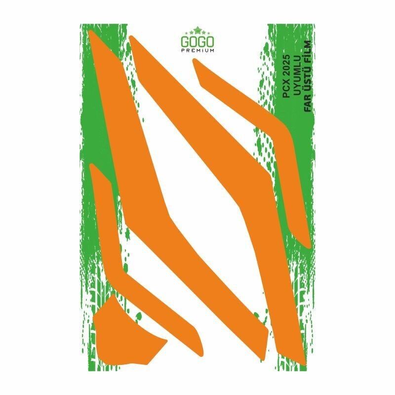 HONDA PCX 2025 UYUMLU GENİŞ FAR ÜSTÜ FİLM TURUNCU