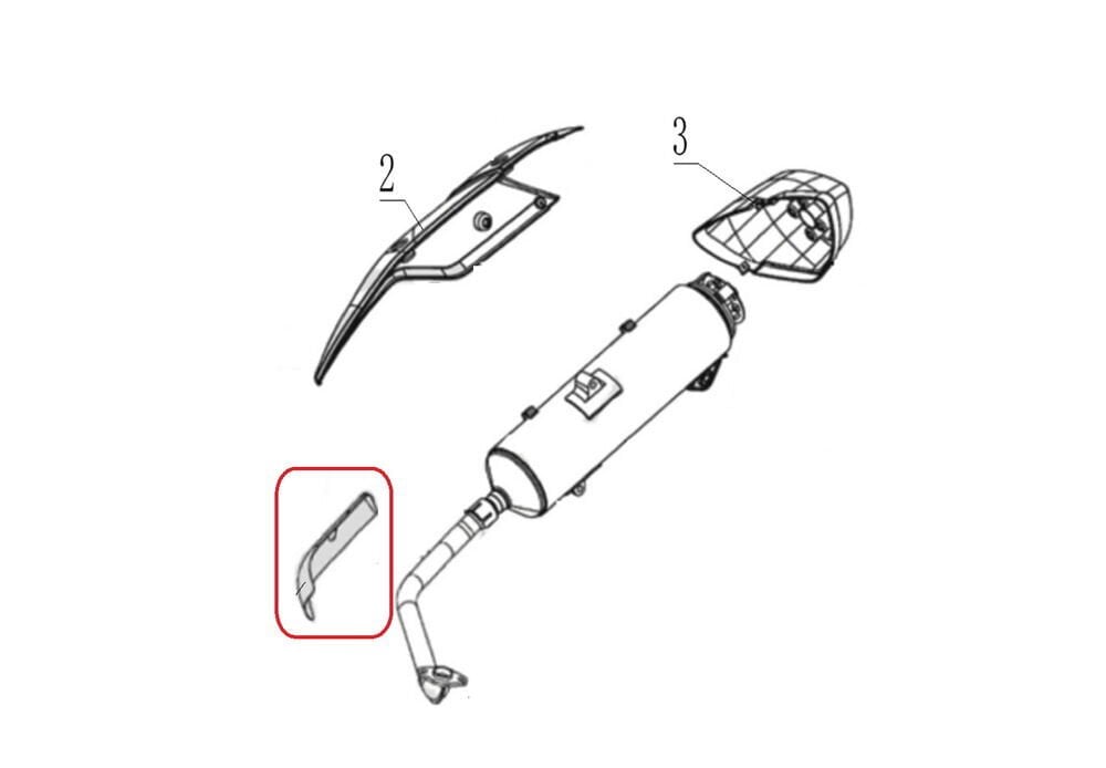 REGAL RAPTOR Max 125 Egzoz Koruma Ön Küçük Parça
