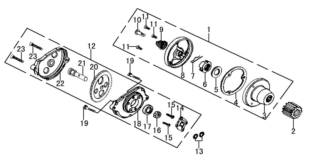 YUKİ YK250GY-7 YAĞ POMPASI KOMPLE