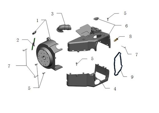 YUKİ STORM 125 MOTOR KORUMA KAPAĞI ÜST