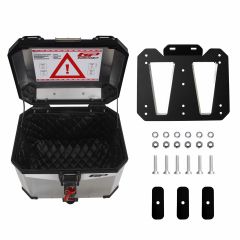 GP Kompozit Universal 37 lt Alüminyum Motosiklet Çantası Gri