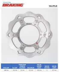 Yamaha WR X YAMAHA VR 125 X / XT 660 R / X / Z TENERE DALGALI ÖN FREN PERFORMANS DİSKİ