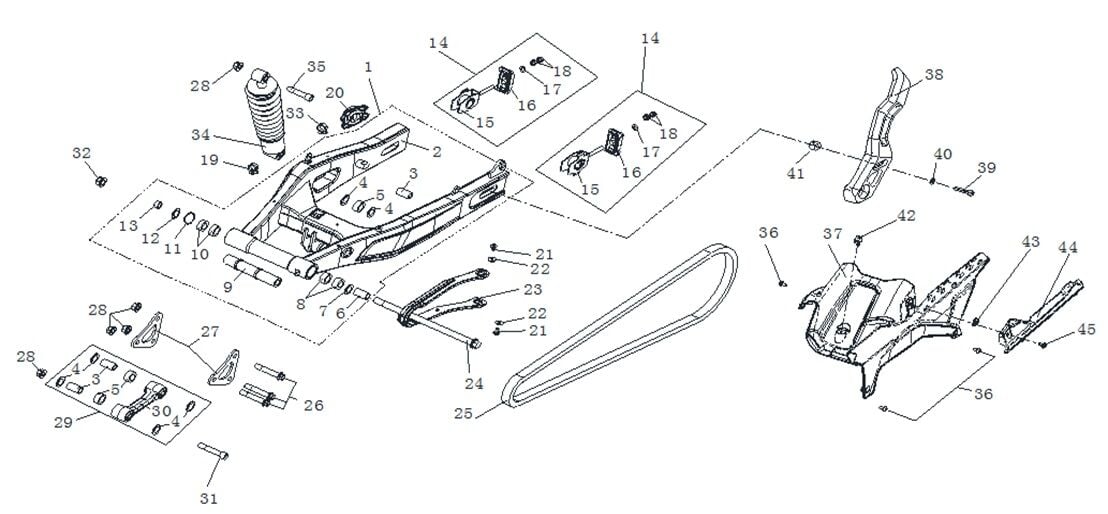 VOGE 500R-500AC ARKA İÇ ÇAMURLUK 1