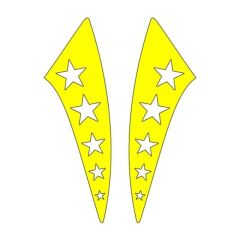 CG F.SARI YILDIZLI ÇAMURLUK YAN STİCKER