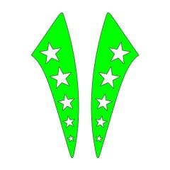 CG F.YEŞİL YILDIZLI ÇAMURLUK YAN STİCKER