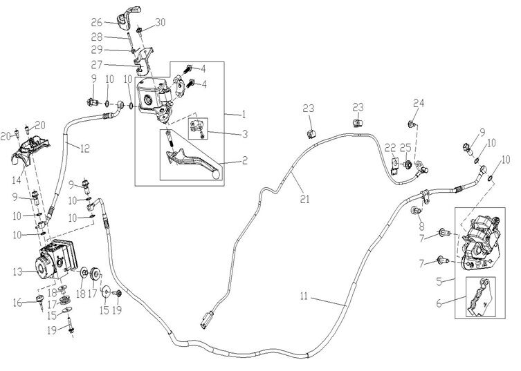 VOGE SR4 MAXİ 350 ARKA HİDROLİK HORTUMU