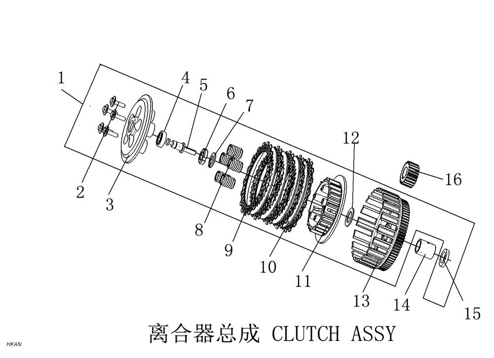 YUKİ GP-1 TARO 250R DEBRİYAJ BALATA ÜST KAPAĞI