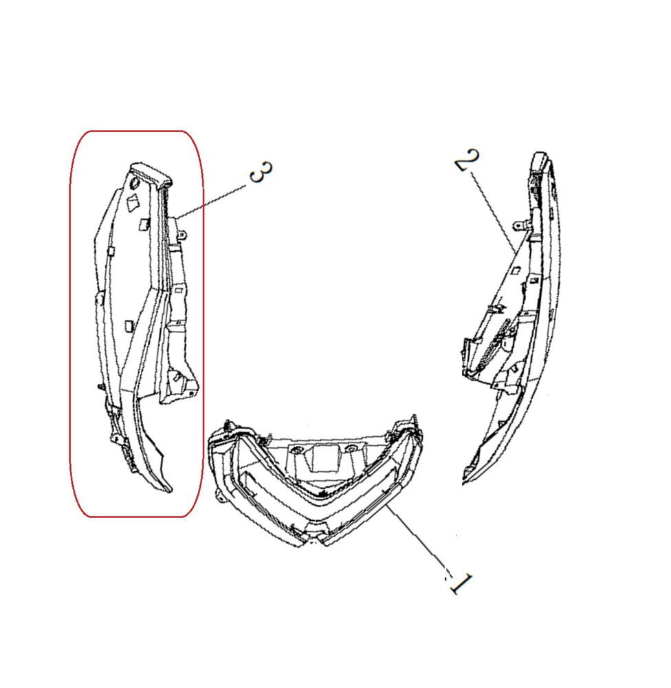 REGAL RAPTOR Xsuv 250 Far Grenajı Alt Siyah Parça Sol