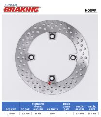 Honda CBR 125 R HONDA CRF 250L / CBR 125 YUVARLAK ARKA FREN DİSKİ