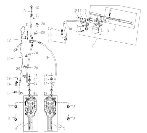 VOGE SR4 MAXİ 350 FREN MÜŞÜRÜ