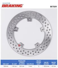 BMW HP4 1000 BMW S 1000 R / RR YUVARLAK ARKA FREN DİSKİ