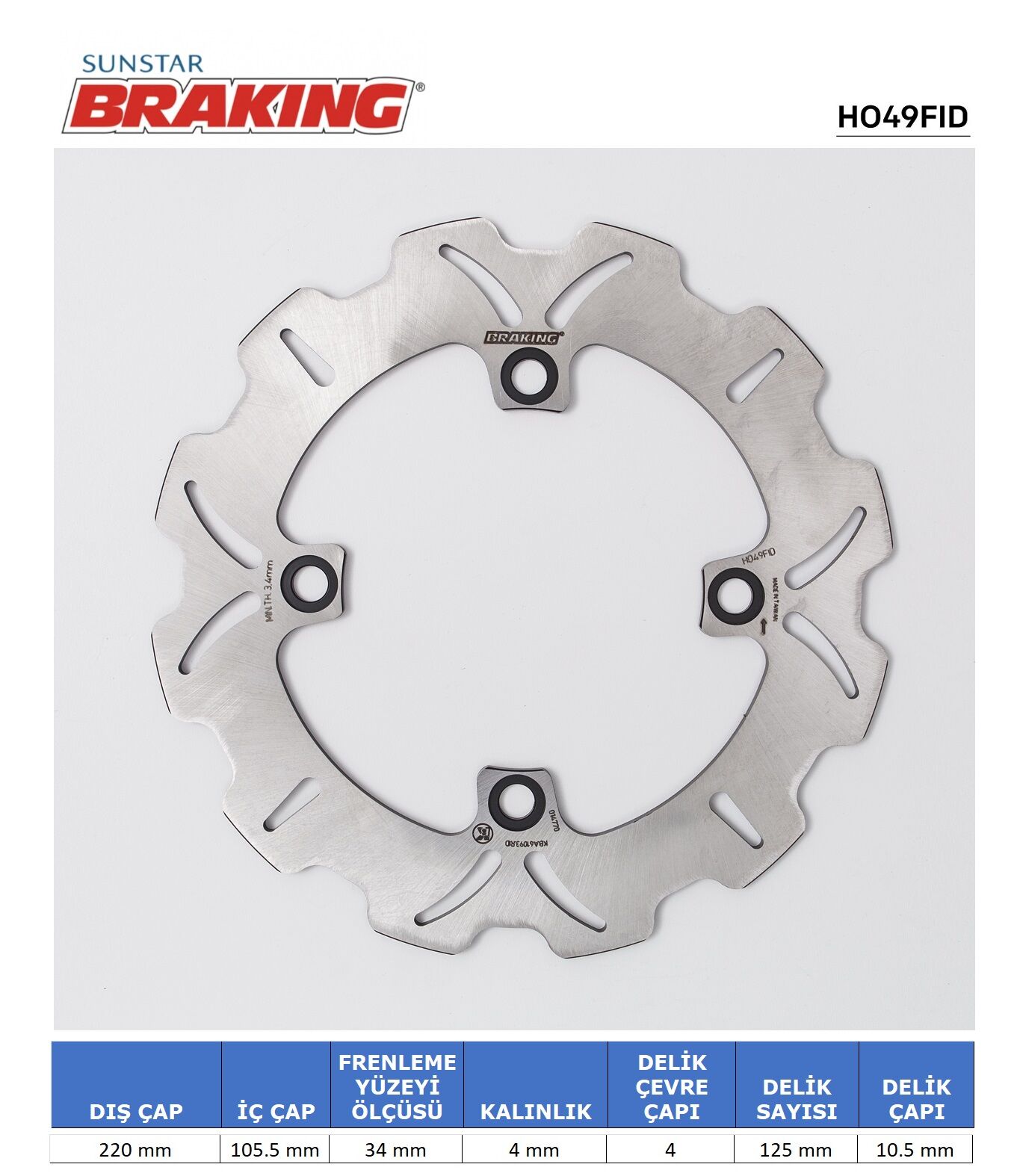 Honda PS 150 I HONDA PCX 125-150 DALGALI ÖN FREN DİSKİ 2018>