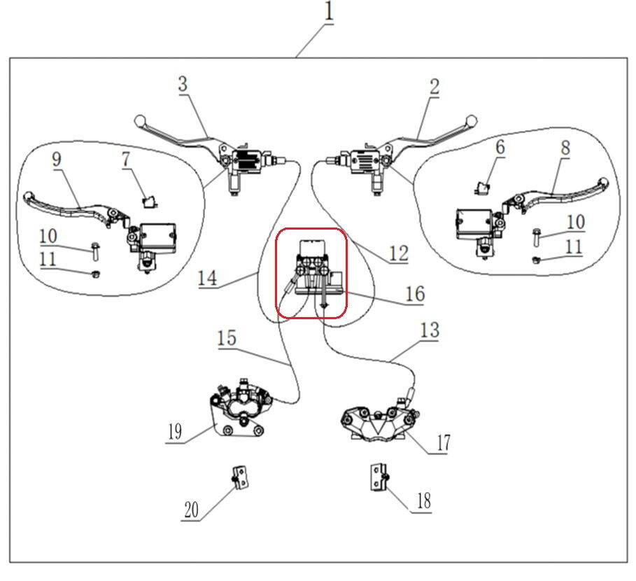 REGAL RAPTOR Xsuv 250 Fren Hidrolik Dagıtıcı Orta Merkez