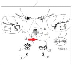 REGAL RAPTOR Xsuv 250 Ön Fren Hidrolik Hortumu Kalipere Giden