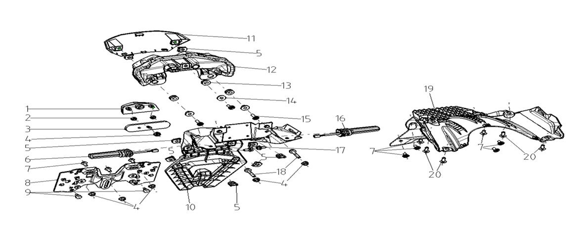 VOGE 900DSX ARKA İÇ ÇAMURLUK ALT PLS