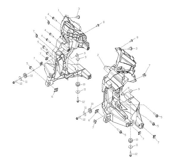 VOGE SR4 MAXİ 350 ÖN PANEL BRAKETİ SOL