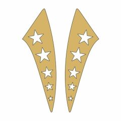 CG GOLD YILDIZLI ÇAMURLUK YAN STİCKER