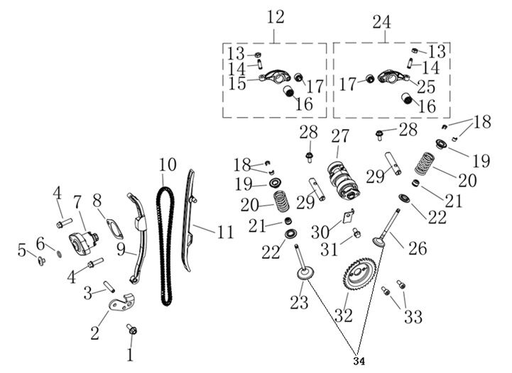 VOGE SR1 ADV EKSANTRİK ZİNCİRİ