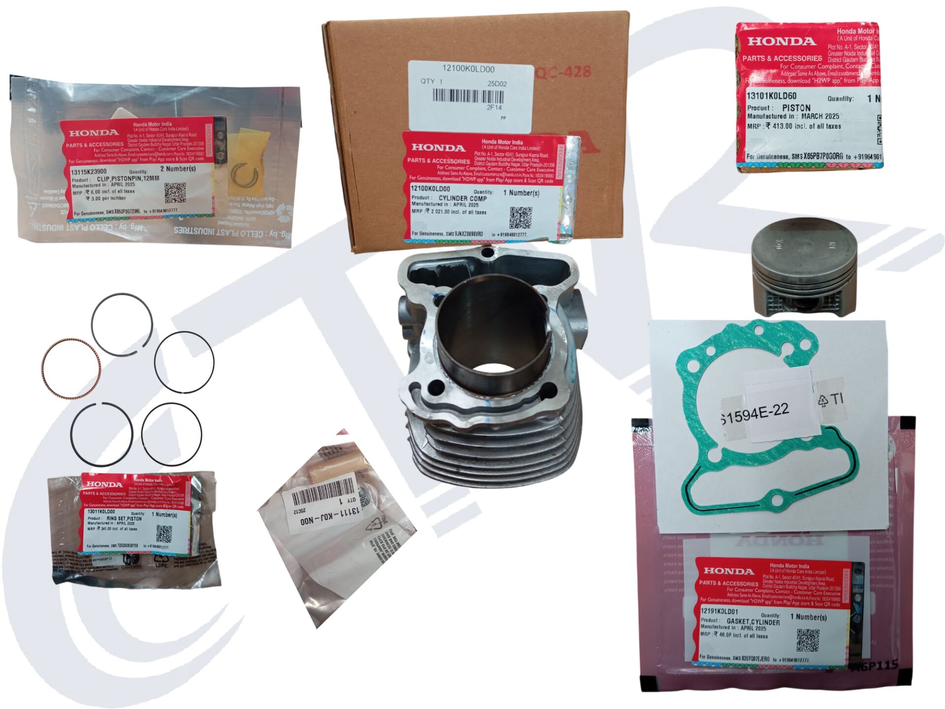 HONDA ACTİVA 125 NEW DELUX SİLİNDİR SET ORJ
