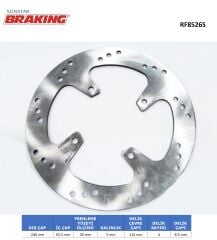 Yamaha X-MAX 250 YAMAHA X-MAX / X-CITY 250 YUVARLAK ARKA FREN DİSKİ (4 DELİK )