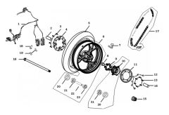 YUKİ GP-1 TARO 250R ARKA JANT TURUNCU