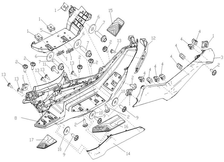 VOGE SR4 MAXİ 350 ÖN YAN KAPAK SAĞ ARA PLS