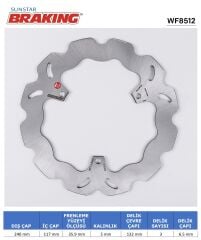 Yamaha X-MAX 250 YAMAHA X-MAX 250 DALGALI ARKA FREN DİSKİ ( ÜÇ DELİK ) ( 2010>2017 )