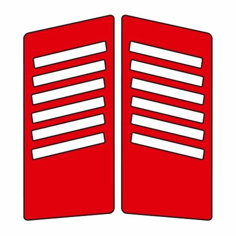 CG KIRMIZI YAN KAPAK STİCKER