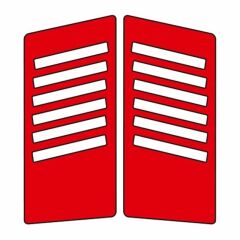 CG KIRMIZI YAN KAPAK STİCKER