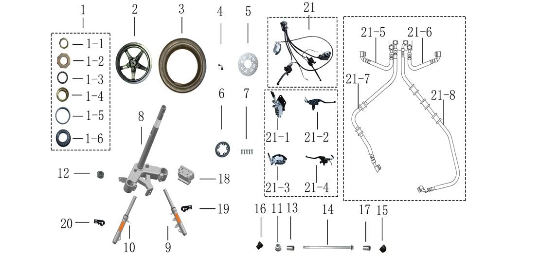 YUKİ GELATO 150 ÖN TEKER MİLİ
