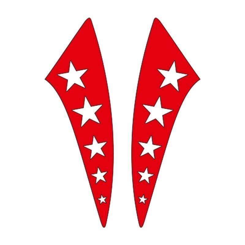 CG KIRMIZI YILDIZLI ÇAMURLUK YAN STİCKER