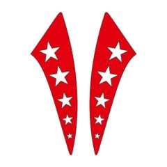 CG KIRMIZI YILDIZLI ÇAMURLUK YAN STİCKER