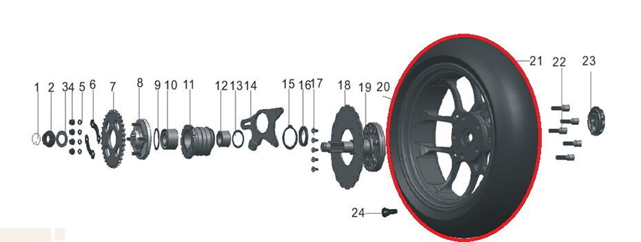 REGAL RAPTOR Pılder 125 Arka Lastik