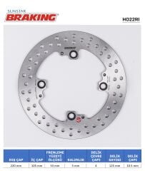 Honda Foresight 250 YUVARLAK ARKA FREN DİSKİ