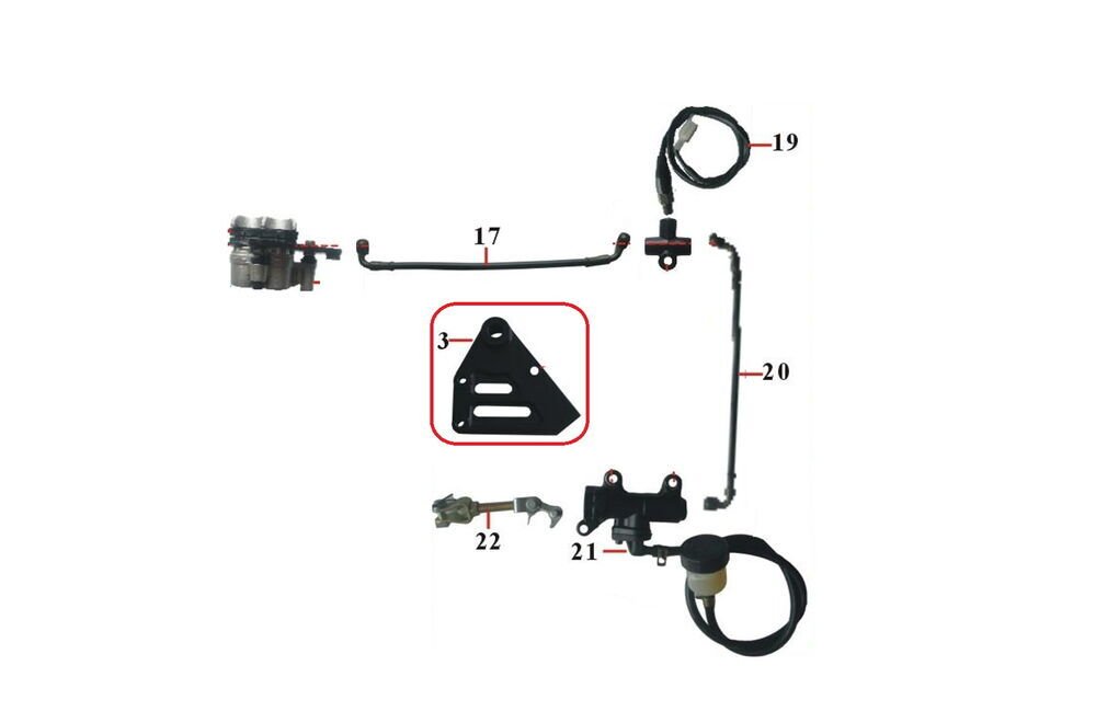 REGAL RAPTOR DD-250E-9 Arka Fren Montaj Braketi