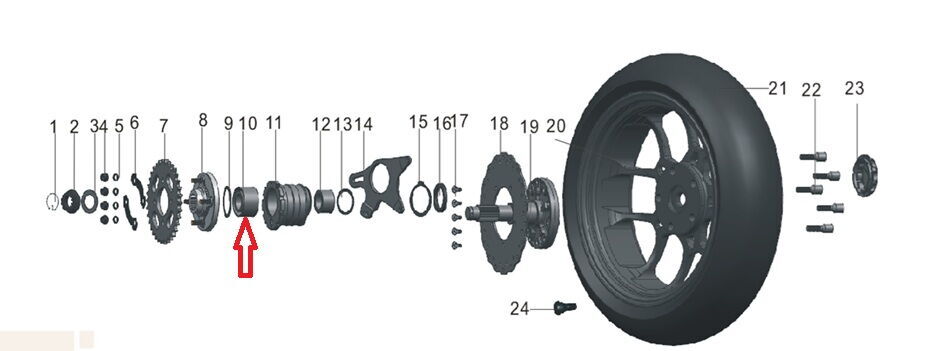 REGAL RAPTOR Pılder 250 Arka Teker Bilyası