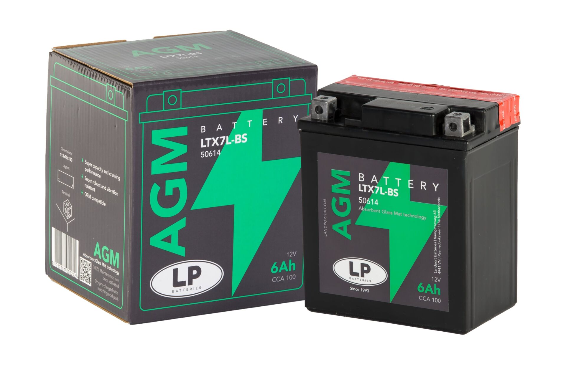 VESPA PRIMAVERA 150 AGM AKÜ (LTX7L-BS) / 6 A / KG: 2,17 / L:113 / W:70 / H:130 CCA: 100