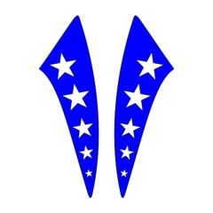 CG MAVİ YILDIZLI ÇAMURLUK YAN STİCKER