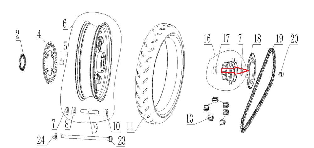 REGAL RAPTOR SPN 125 Arka Jant Dişlisi