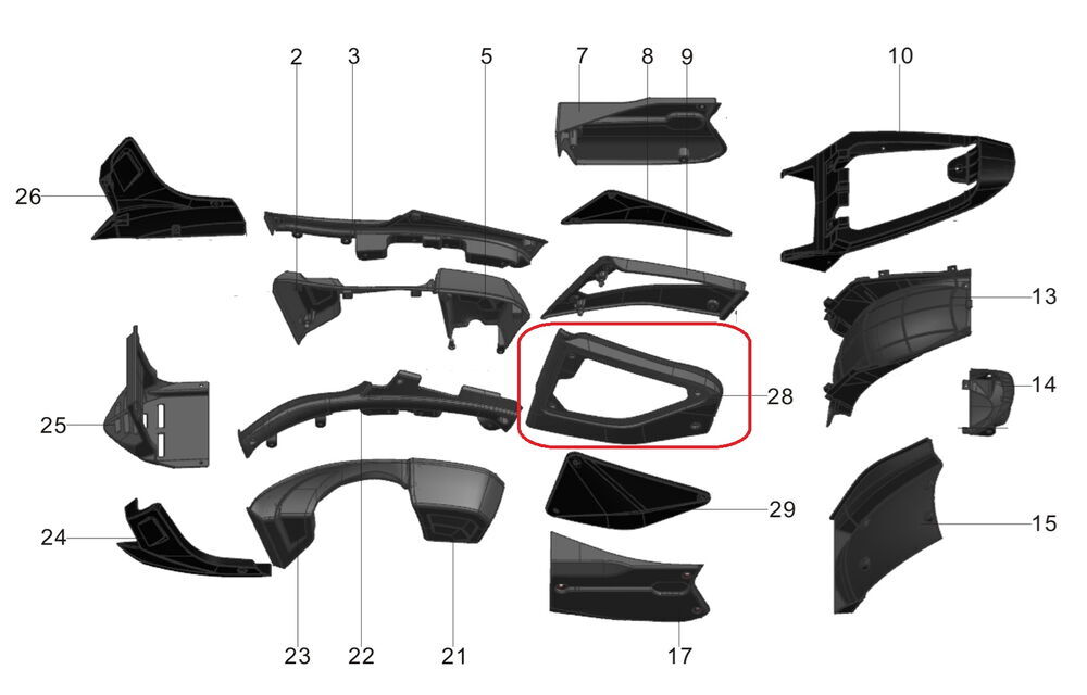 REGAL RAPTOR Pılder 250 Yan Kapak Çerçevesi Sol