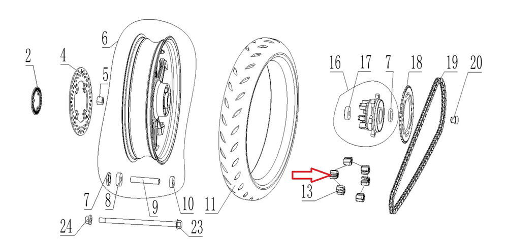 REGAL RAPTOR SPN 125 Kaplin Lastiği