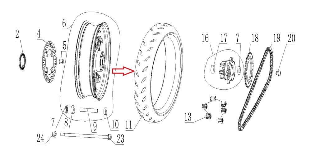 REGAL RAPTOR SPN 125 Arka Lastik