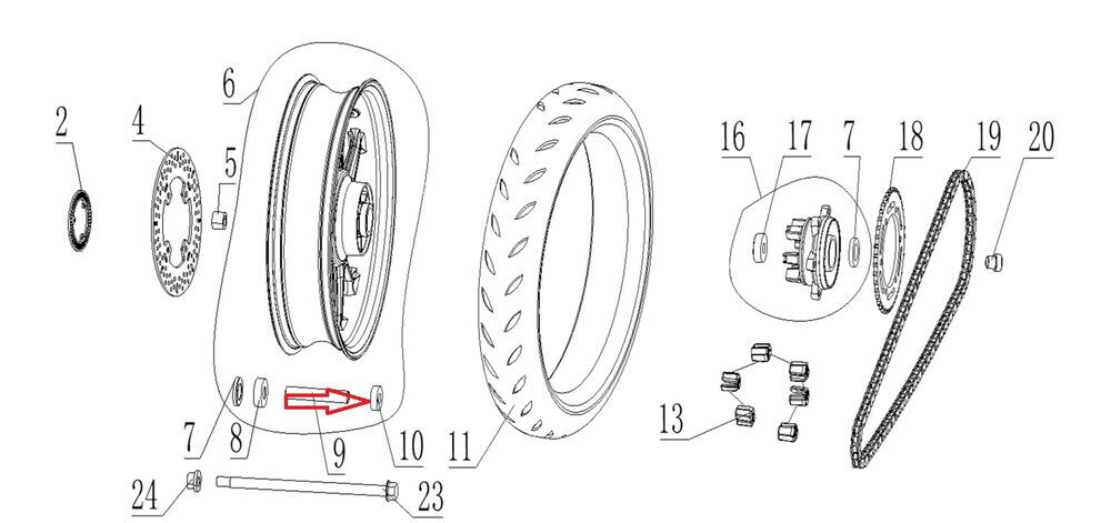 REGAL RAPTOR SPN 125 Arka Jant Sol Rulmanı 6203