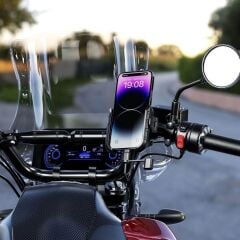Nukrotech MR PLUS TYPE C Şarjlı Motosiklet Telefon Tutucu