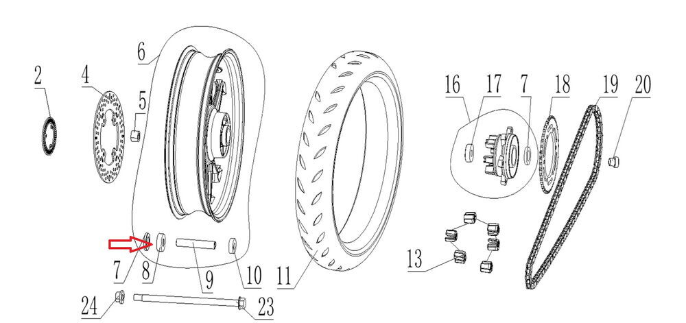 REGAL RAPTOR SPN 125 Arka Jant Sağ Rulmanı 6303