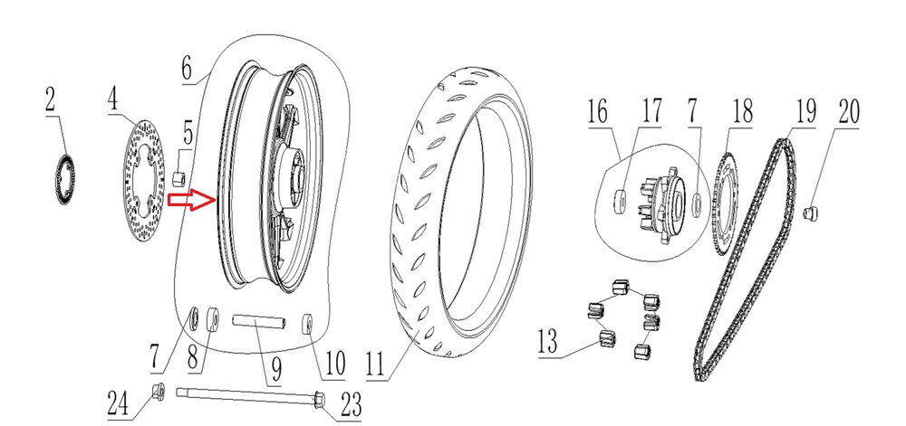 REGAL RAPTOR SPN 125 Arka Jant