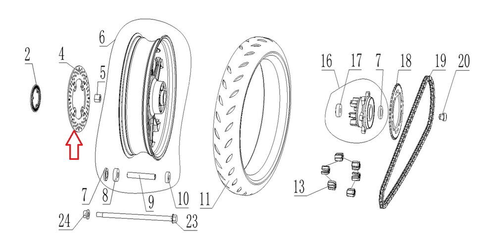 REGAL RAPTOR SPN 125 Arka Disk